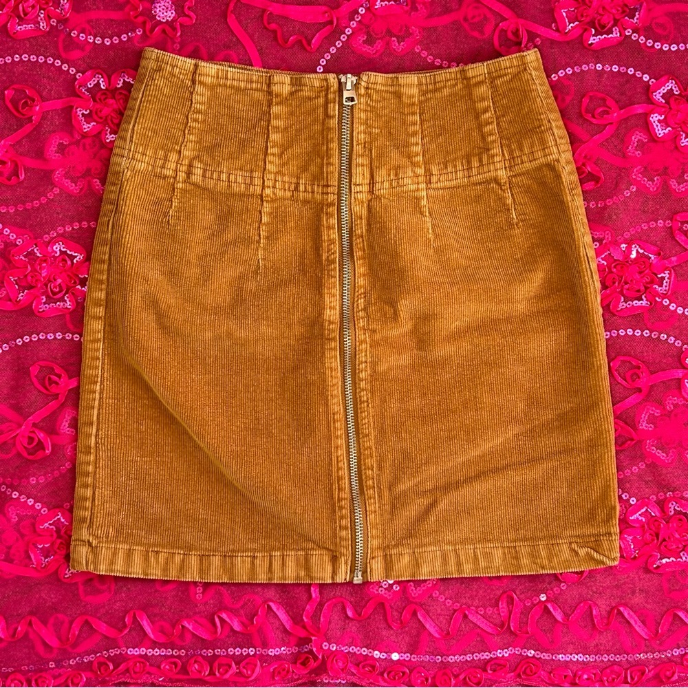 wild fable 70s tan corduroy skirt